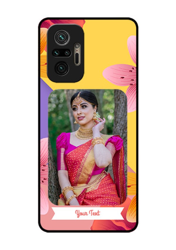Redmi Note 10 Pro Max Custom Glass Mobile Case - 3 Image With Vintage Floral Design