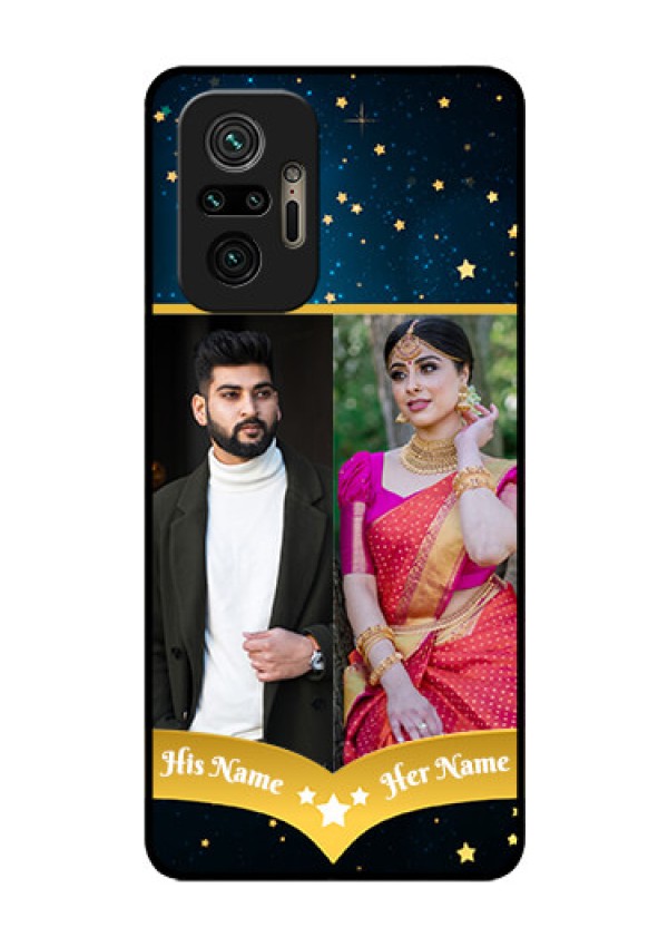 Redmi Note 10 Pro Max Custom Glass Phone Case - Galaxy Stars Backdrop Design