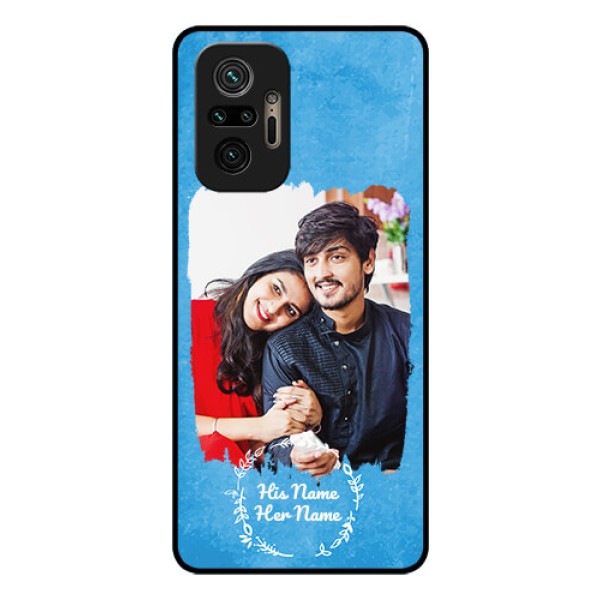 RedmiNote 10 Pro Max Custom Glass Phone Case - Blue Color Vintage Design RedmiNote 10 Pro Max Custom Glass Phone Case - Blue Color Vintage Design
