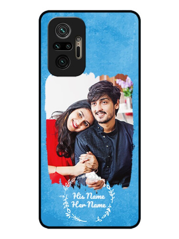 Custom RedmiNote 10 Pro Max Custom Glass Phone Case - Blue Color Vintage Design