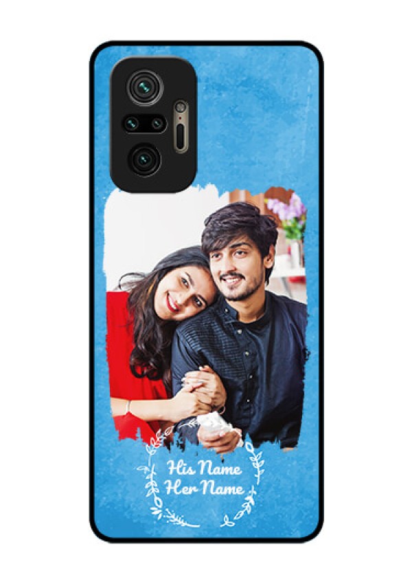 RedmiNote 10 Pro Max Custom Glass Phone Case - Blue Color Vintage Design