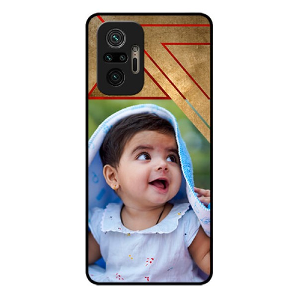 Redmi Note 10 Pro Max Personalized Glass Phone Case - Gradient Abstract Texture Design