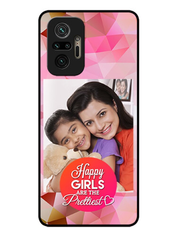 Custom Redmi Note 10 Pro Max Photo Printing on Glass Case - Abstract Triangle Design