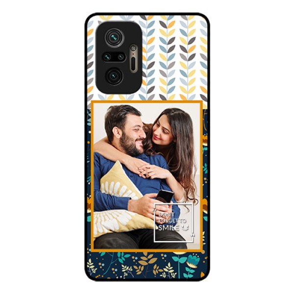 Redmi Note 10 Pro Max Custom Glass Mobile Case - Pattern Design