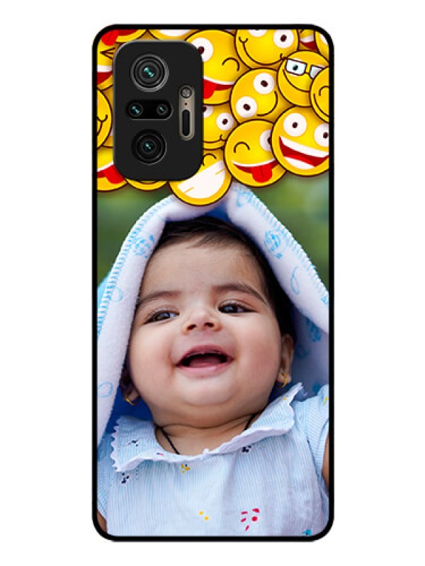 Custom Redmi Note 10 Pro Max Custom Glass Mobile Case - with Smiley Emoji Design