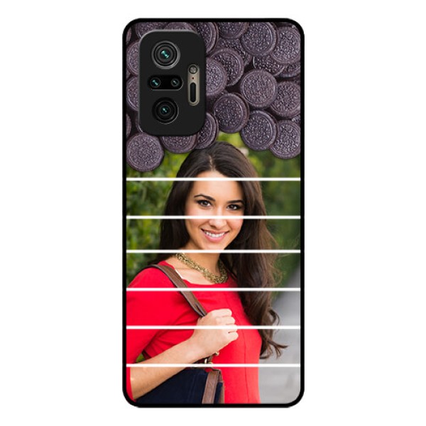 Redmi Note 10 Pro Max Custom Glass Phone Case - with Oreo Biscuit Design