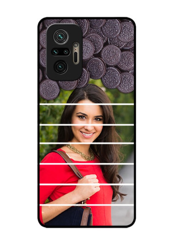 Redmi Note 10 Pro Max Custom Glass Phone Case - with Oreo Biscuit Design