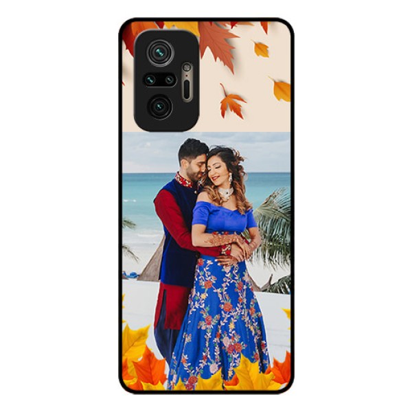 Redmi Note 10 Pro Max Photo Printing on Glass Case - Autumn Maple Leaves Design