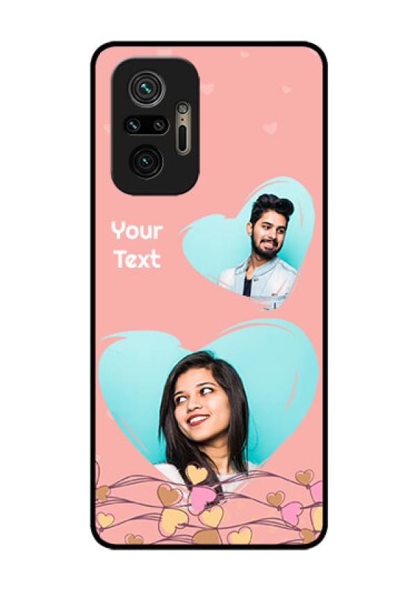 Redmi Note 10 Pro Max Custom Glass Mobile Case - Love Doodle Design