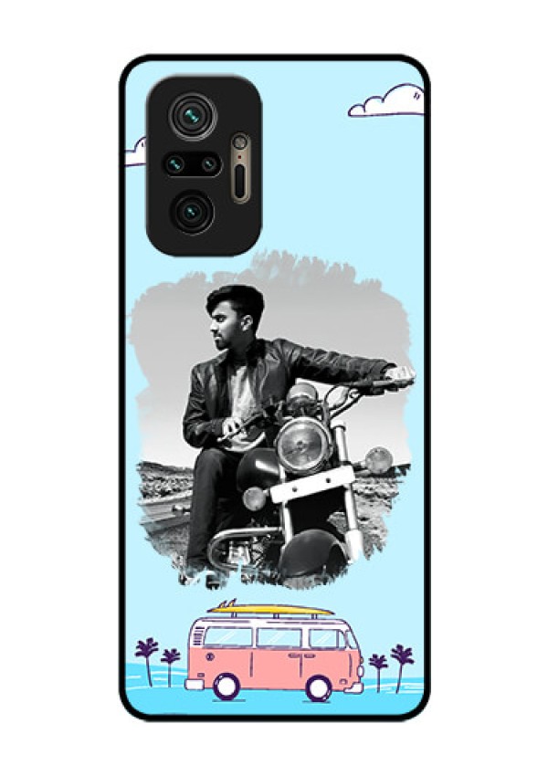 Redmi Note 10 Pro Max Photo Printing on Glass Case - Travel & Adventure Design