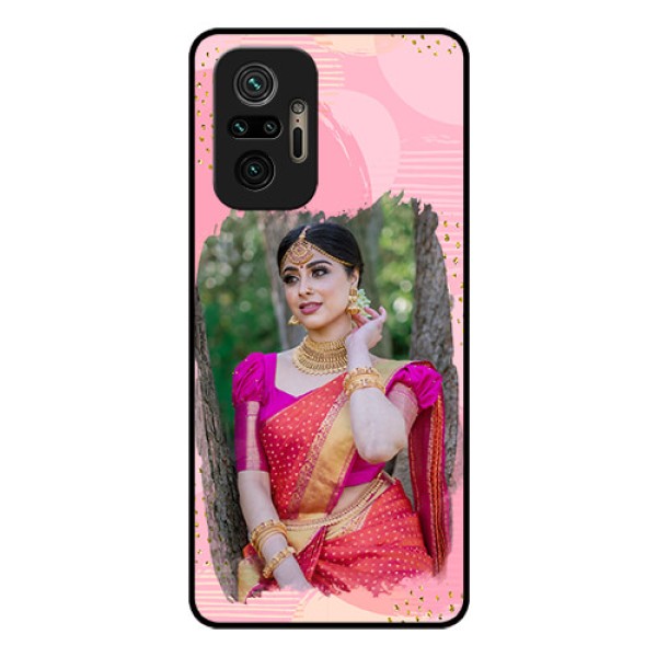 Redmi Note 10 Pro Max Personalized Glass Phone Case - Gold Glitter Splash Design Redmi Note 10 Pro Max Personalized Glass Phone Case - Gold Glitter Splash Design