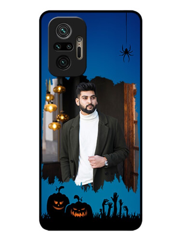 Custom Redmi Note 10 Pro Max Photo Printing on Glass Case - with pro Halloween design 