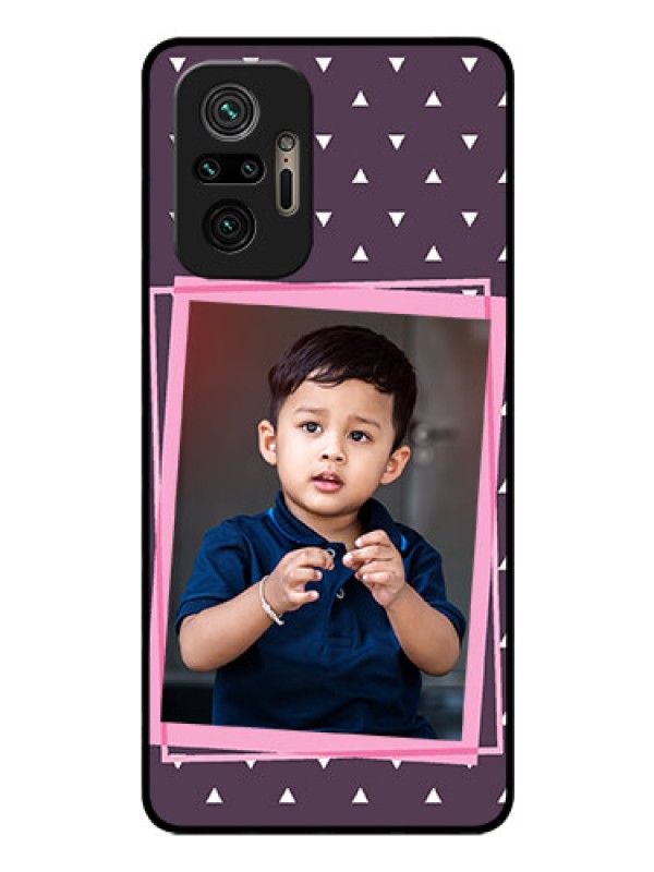 Custom Redmi Note 10 Pro Max Custom Glass Mobile Case - Triangle Pattern Dotted Design