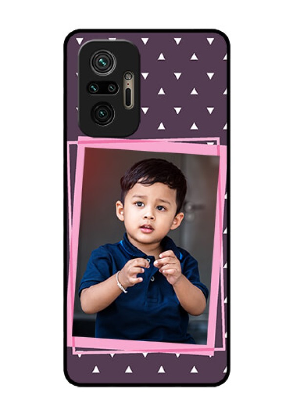 Redmi Note 10 Pro Max Custom Glass Mobile Case - Triangle Pattern Dotted Design