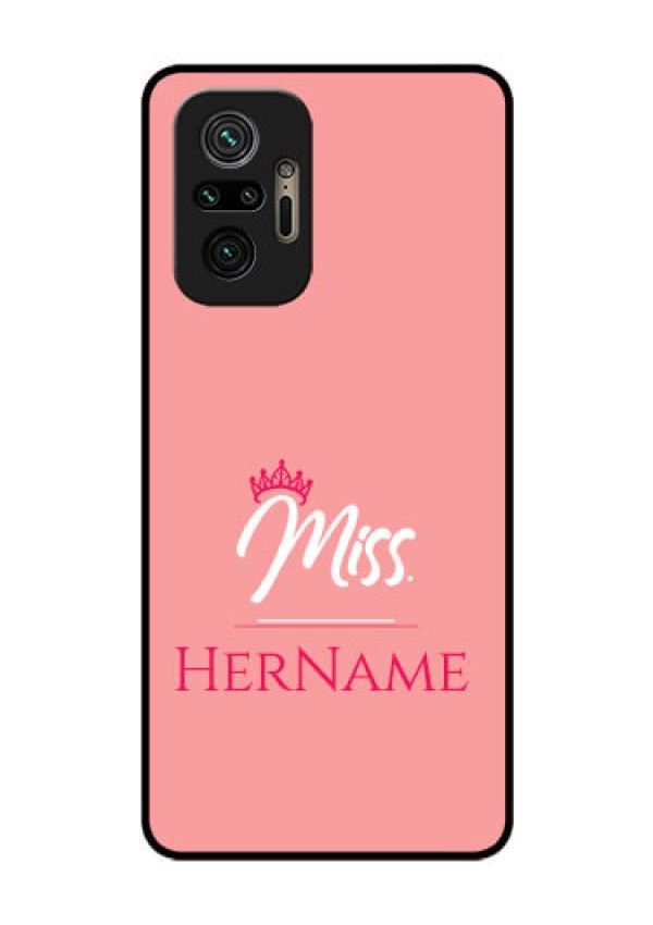 Redmi Note 10 Pro Max Custom Glass Phone Case Mrs with Name