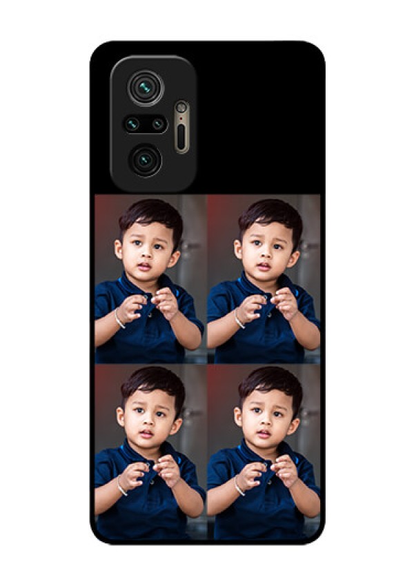 Redmi Note 10 Pro Max 4 Image Holder on Glass Mobile Cover