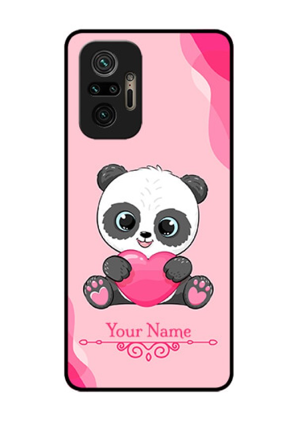 Xiaomi Redmi Note 10 Pro Max Custom Glass Mobile Case - Cute Panda Design