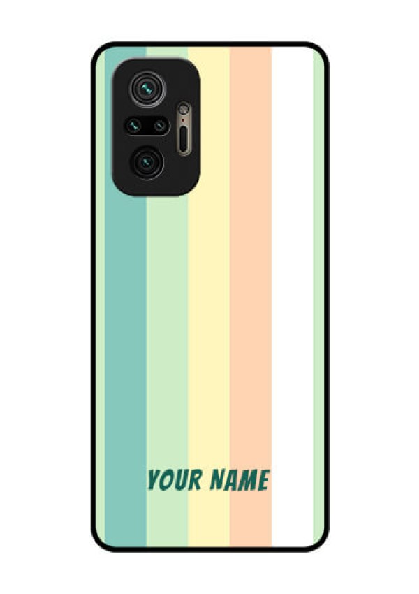 Xiaomi Redmi Note 10 Pro Max Photo Printing on Glass Case - Multi-colour Stripes Design