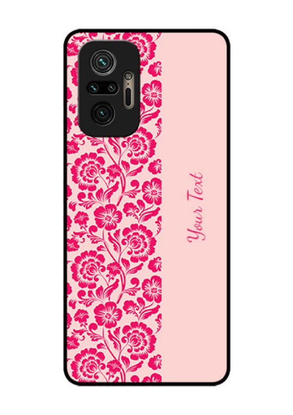 Xiaomi Redmi Note 10 Pro Max Custom Glass Phone Case - Attractive Floral Pattern Design