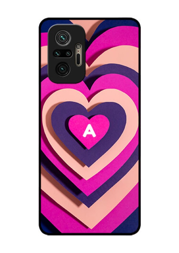 Xiaomi Redmi Note 10 Pro Max Custom Glass Mobile Case - Cute Heart Pattern Design