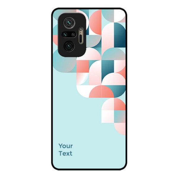 Xiaomi Redmi Note 10 Pro Max Custom Glass Phone Case - Stylish Semi-circle Pattern Design