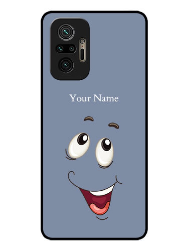 Custom Xiaomi Redmi Note 10 Pro Max Photo Printing on Glass Case - Laughing Cartoon Face Design