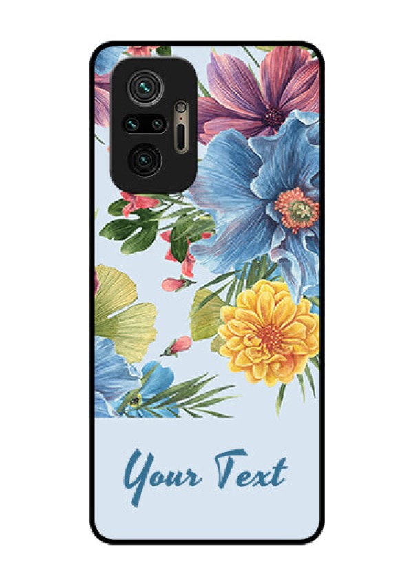 Xiaomi Redmi Note 10 Pro Max Custom Glass Mobile Case - Stunning Watercolored Flowers Painting Design