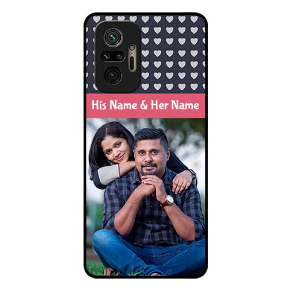 Redmi Note 10 Pro Custom Glass Mobile Case - Love Symbols Design