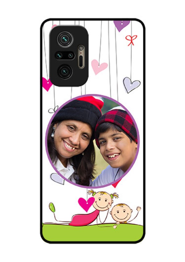Redmi Note 10 Pro Photo Printing on Glass Case - Cute Kids Phone Case Design