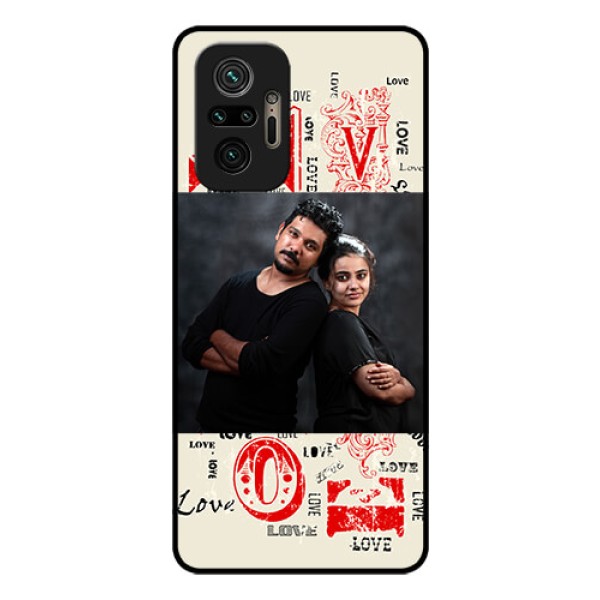 Redmi Note 10 Pro Photo Printing on Glass Case - Trendy Love Design Case Redmi Note 10 Pro Photo Printing on Glass Case - Trendy Love Design Case