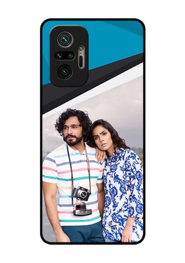 Redmi Note 10 Pro Photo Printing on Glass Case - Simple Pattern Photo Upload Design