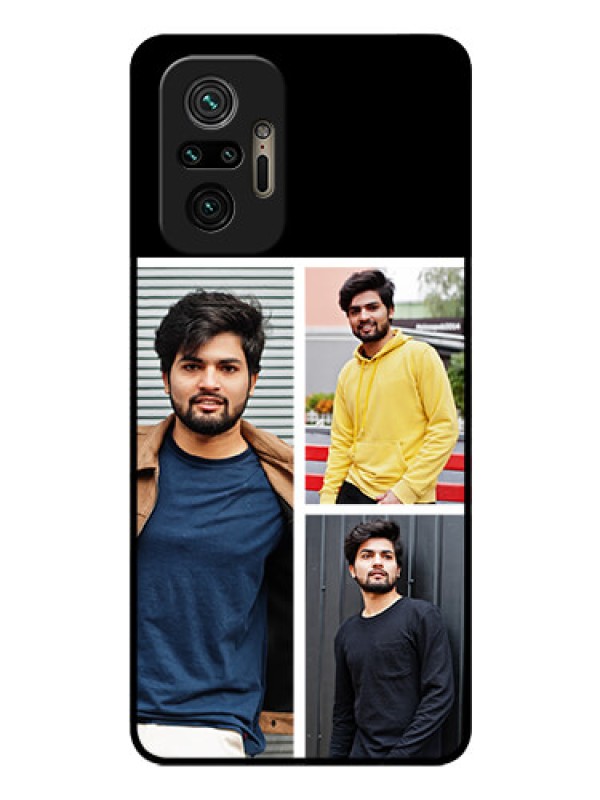 Custom Redmi Note 10 Pro Photo Printing on Glass Case - Upload Multiple Picture Design