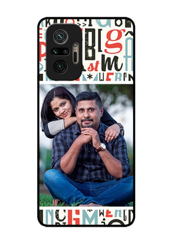 Redmi Note 10 Pro Personalized Glass Phone Case - Alphabet Design