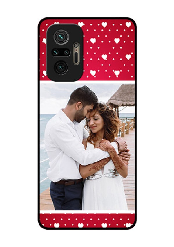 Redmi Note 10 Pro Photo Printing on Glass Case - Hearts Mobile Case Design