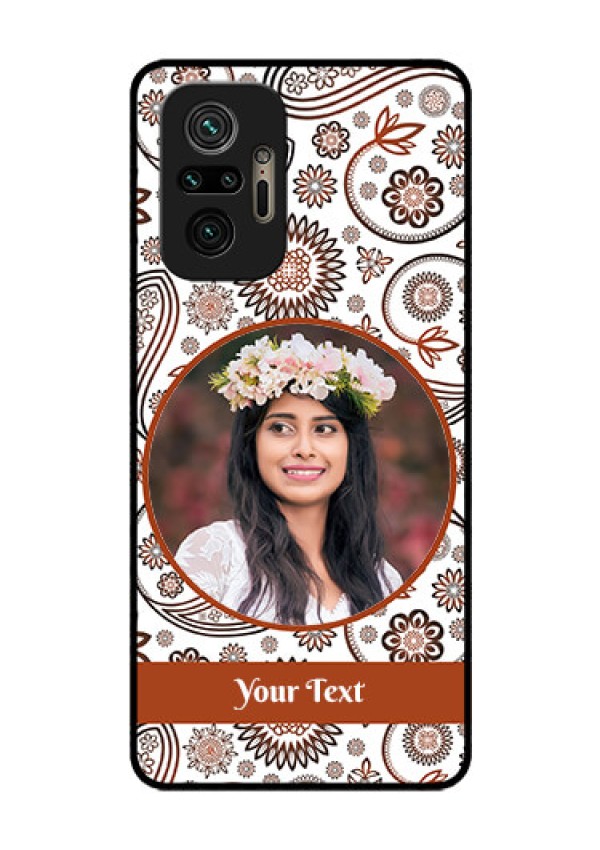 Redmi Note 10 Pro Custom Glass Mobile Case - Abstract Floral Design 