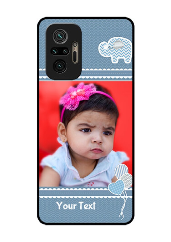 Redmi Note 10 Pro Photo Printing on Glass Case - with Kids Pattern Design