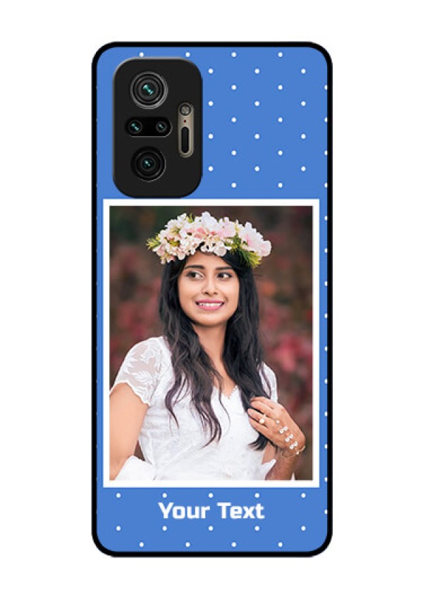 Redmi Note 10 Pro Photo Printing on Glass Case - Polka dots design