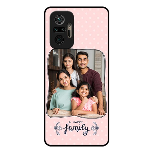 Redmi Note 10 Pro Custom Glass Phone Case - Family with Dots Design