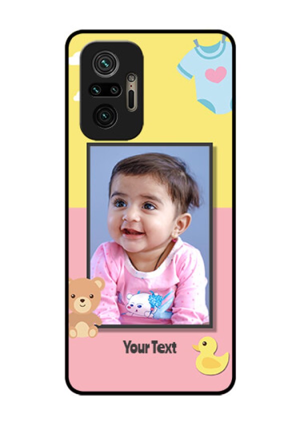 Redmi Note 10 Pro Photo Printing on Glass Case - Kids 2 Color Design