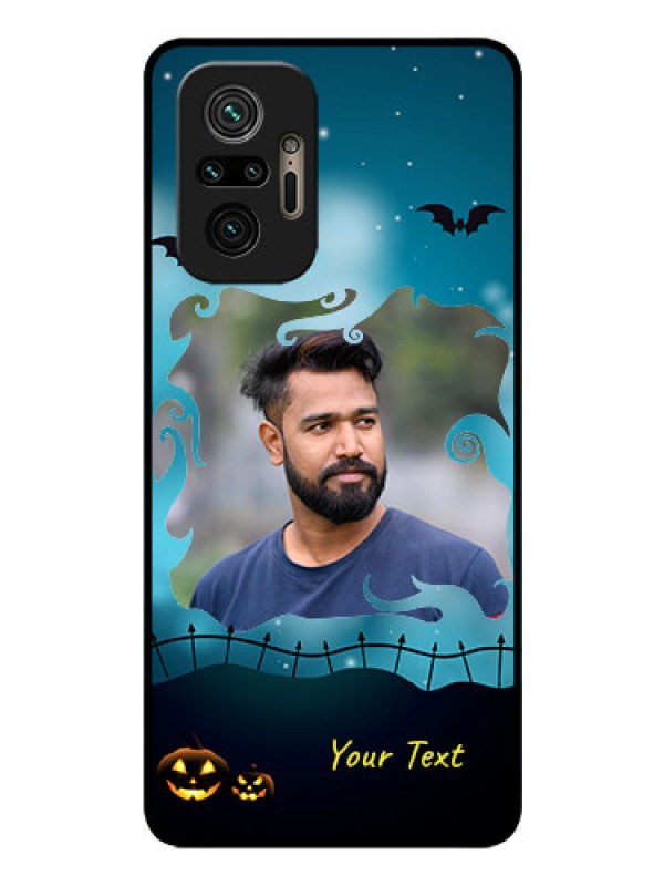 Custom Redmi Note 10 Pro Custom Glass Phone Case - Halloween frame design