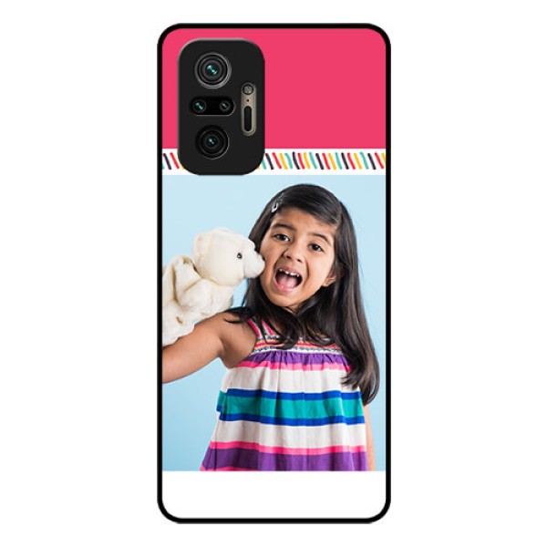 Redmi Note 10 Pro Personalized Glass Phone Case - Line art design