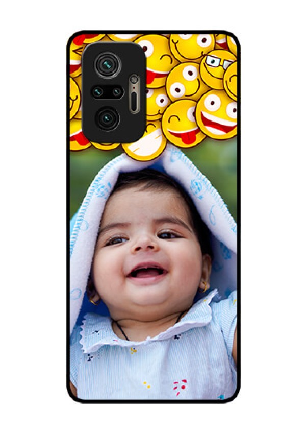 Redmi Note 10 Pro Custom Glass Mobile Case - with Smiley Emoji Design