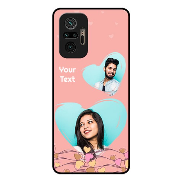 Redmi Note 10 Pro Custom Glass Mobile Case - Love Doodle Design
