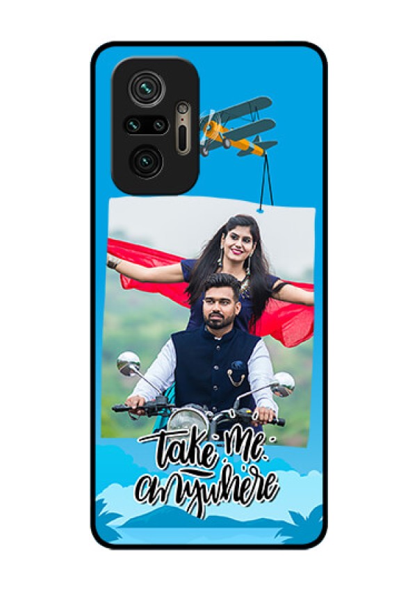 Redmi Note 10 Pro Custom Glass Mobile Case - Traveller Design 