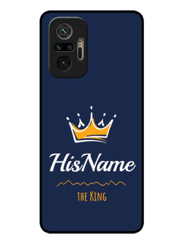 Custom Redmi Note 10 Pro Glass Phone Case King with Name