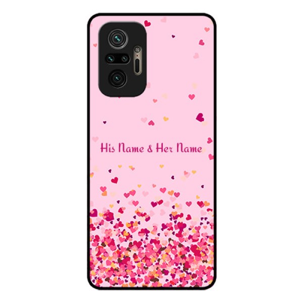 Xiaomi Redmi Note 10 Pro Photo Printing on Glass Case - Floating Hearts Design Xiaomi Redmi Note 10 Pro Photo Printing on Glass Case - Floating Hearts Design