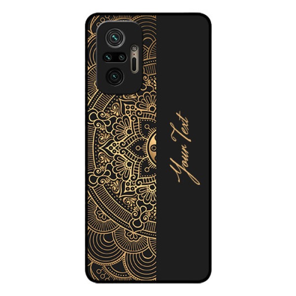 Xiaomi Redmi Note 10 Pro Photo Printing on Glass Case - Mandala art with custom text Design Xiaomi Redmi Note 10 Pro Photo Printing on Glass Case - Mandala art with custom text Design
