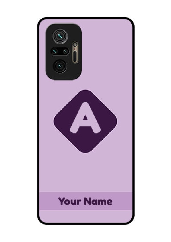 Xiaomi Redmi Note 10 Pro Custom Glass Mobile Case - Custom Letter in curved badge Design