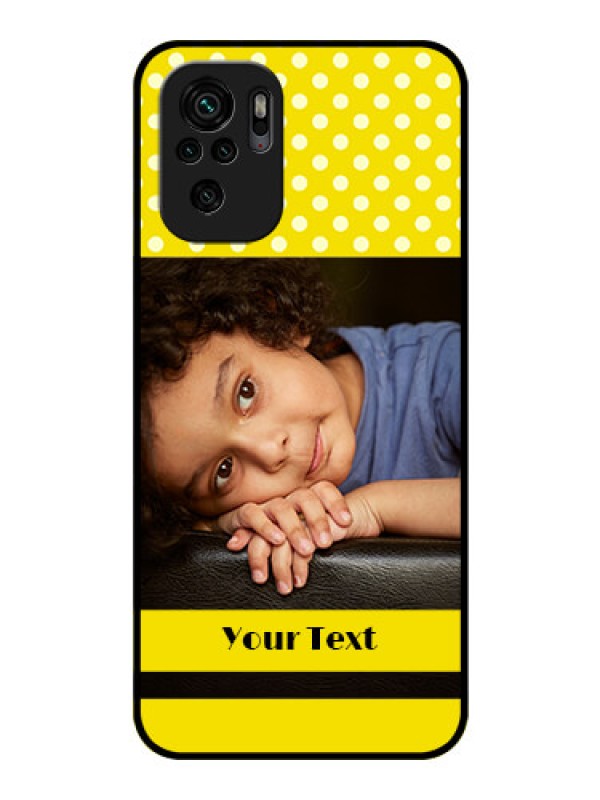 Custom Redmi Note 10 Custom Glass Phone Case - Bright Yellow Case Design