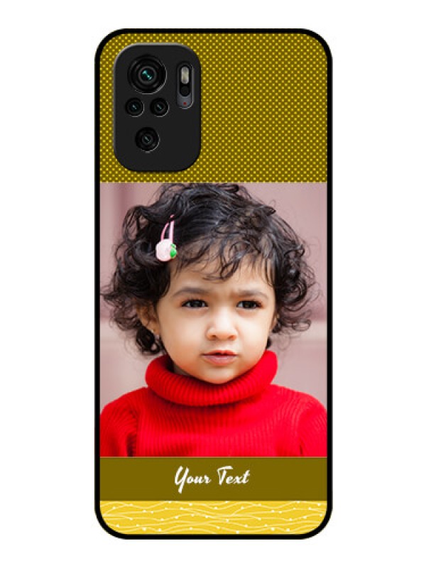 Custom Redmi Note 10 Custom Glass Phone Case - Simple Green Color Design